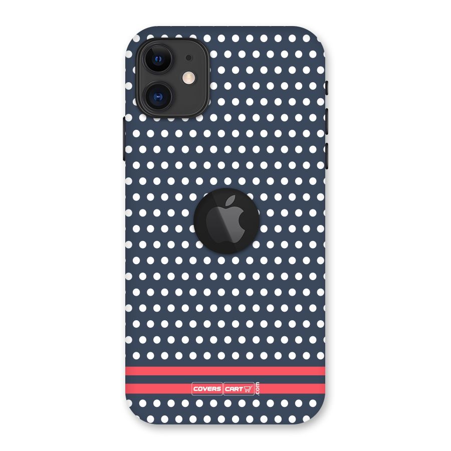 Classic Polka Dots Back Case for iPhone 11 Logo Cut
