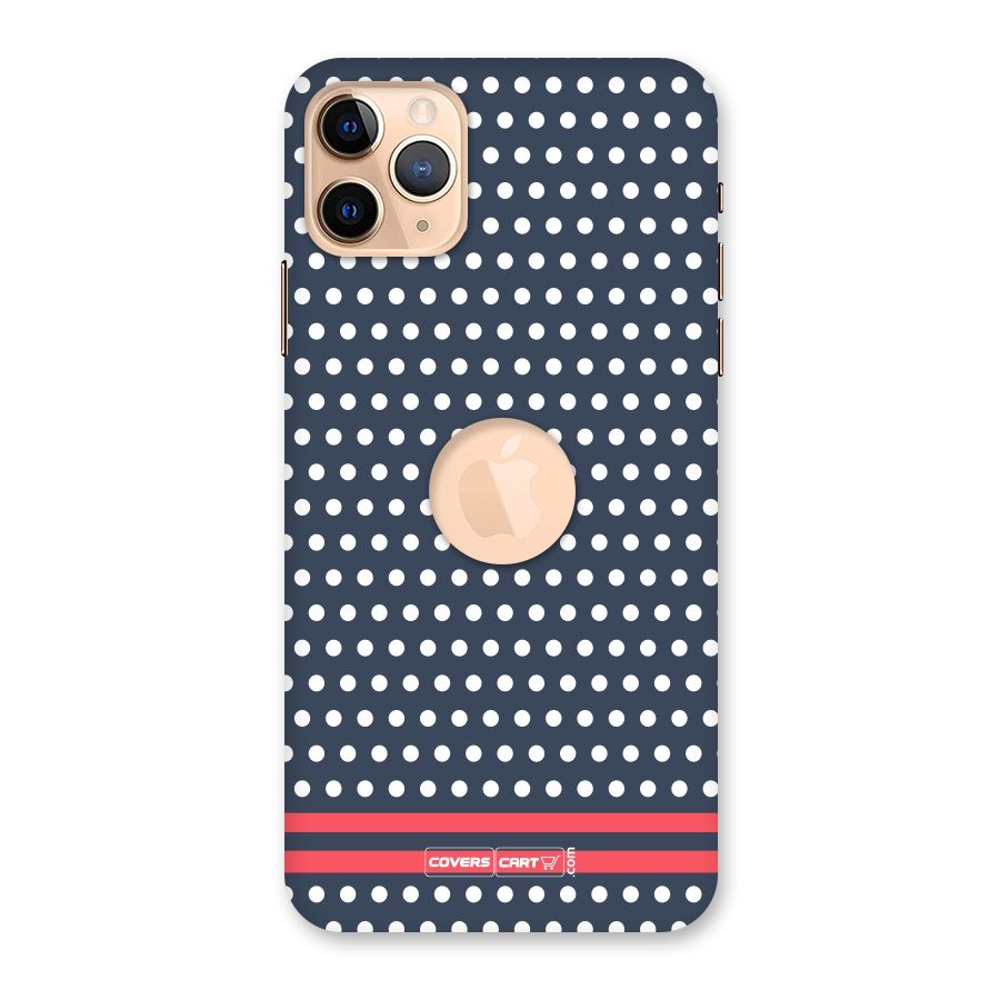 Classic Polka Dots Back Case for iPhone 11 Pro Max Logo Cut