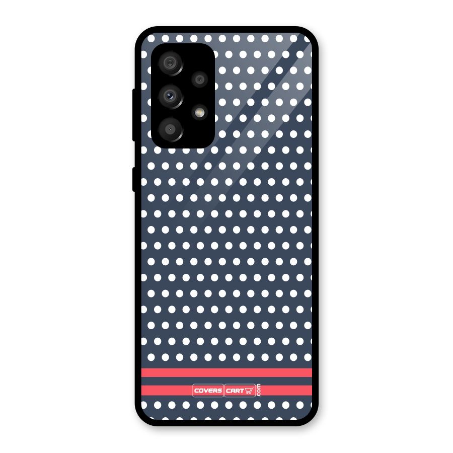 Classic Polka Dots Glass Back Case for Galaxy A32