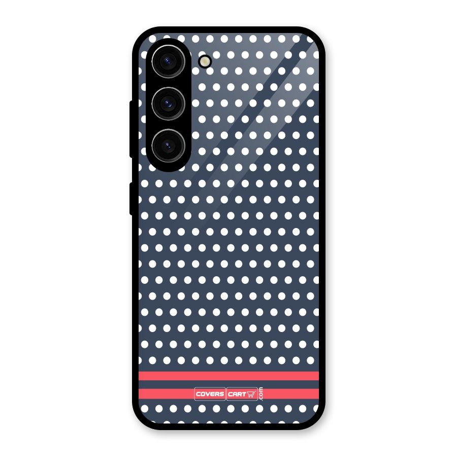 Classic Polka Dots Glass Back Case for Galaxy S23