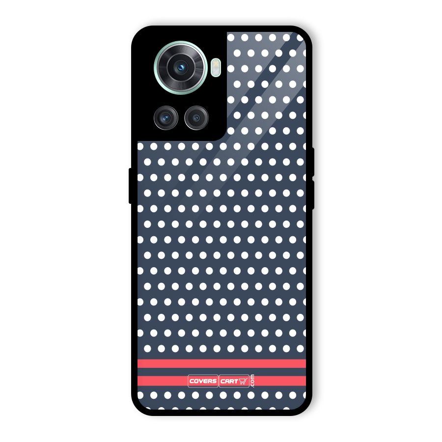 Classic Polka Dots Glass Back Case for OnePlus 10R