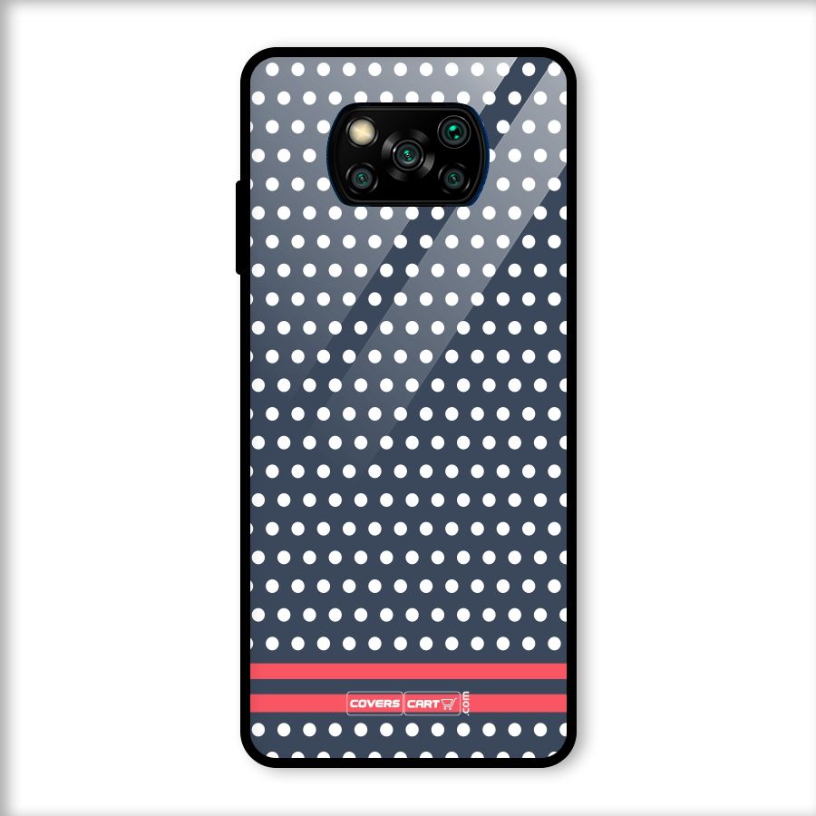 Classic Polka Dots Glass Back Case for Poco X3