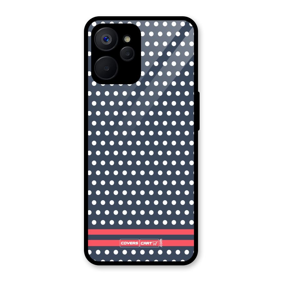 Classic Polka Dots Glass Back Case for Realme 9i 5G