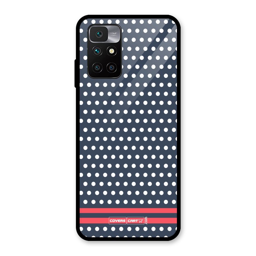 Classic Polka Dots Glass Back Case for Redmi 10 Prime