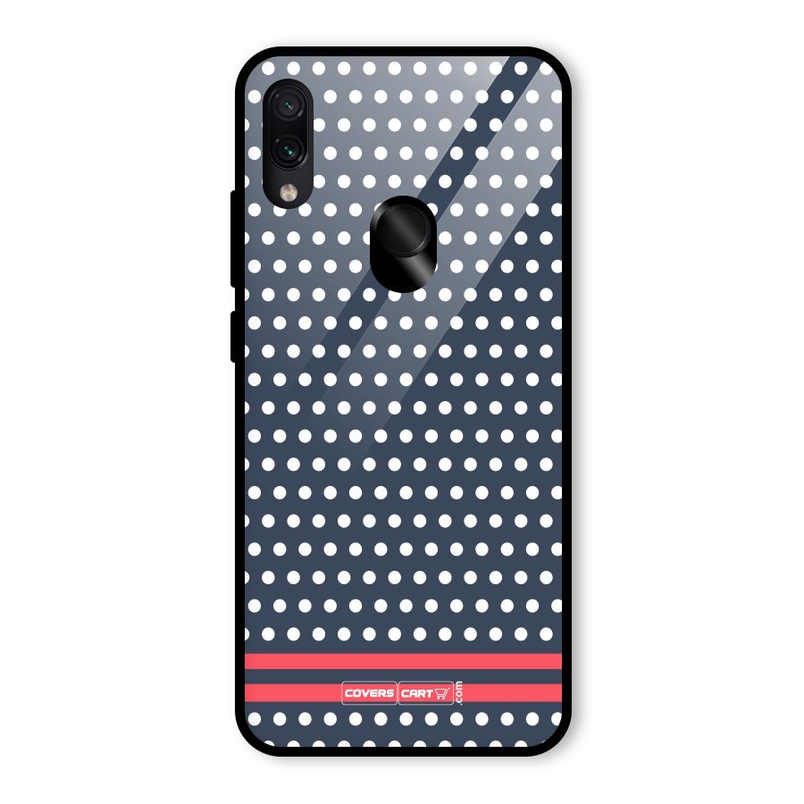 Classic Polka Dots Glass Back Case for Redmi Note 7
