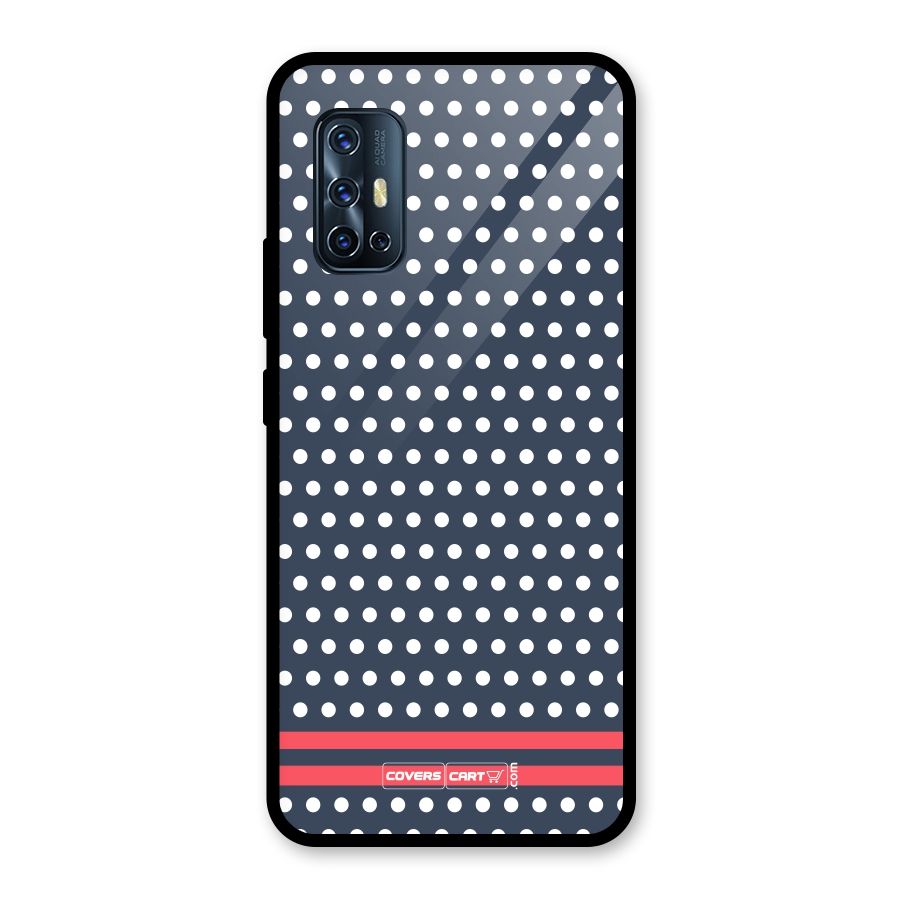 Classic Polka Dots Glass Back Case for Vivo V17