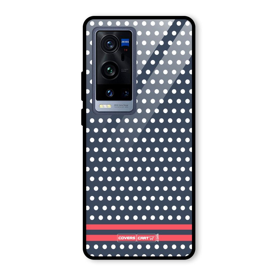 Classic Polka Dots Glass Back Case for Vivo X60 Pro Plus