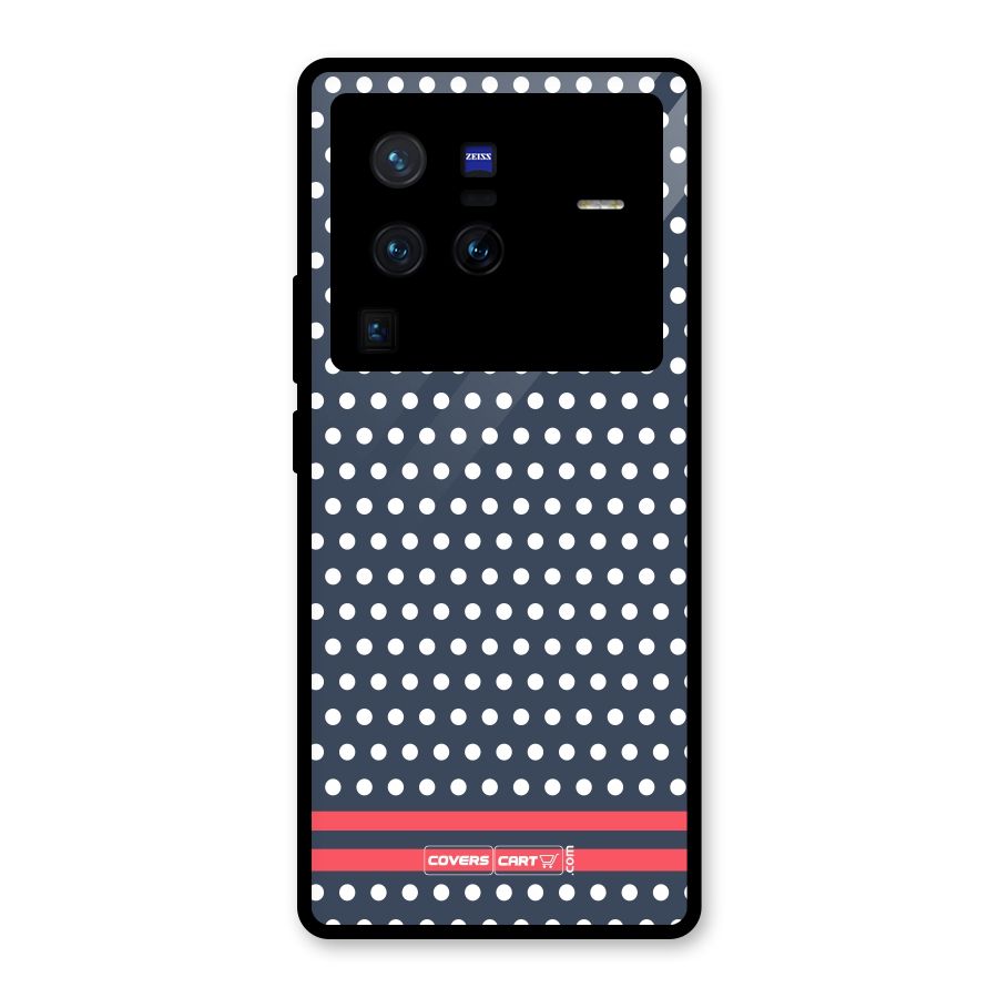 Classic Polka Dots Glass Back Case for Vivo X80 Pro