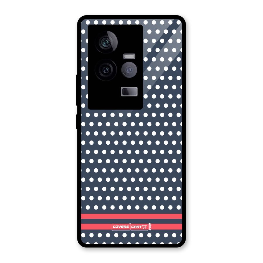 Classic Polka Dots Glass Back Case for Vivo iQOO 11 5G