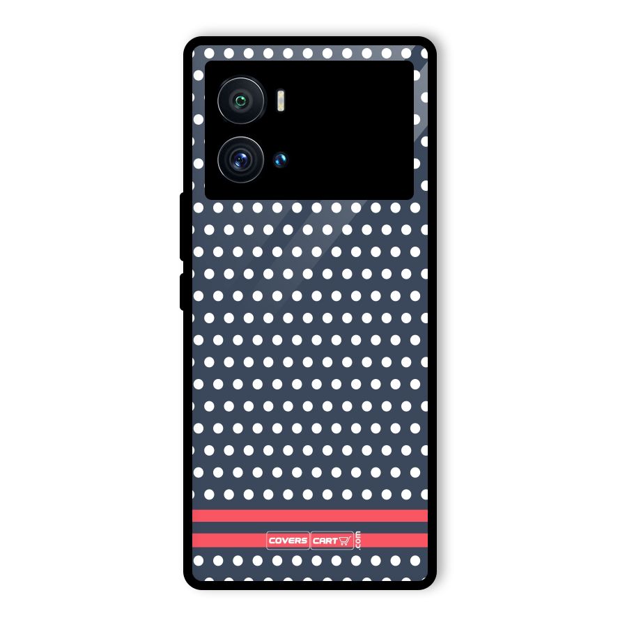 Classic Polka Dots Glass Back Case for Vivo iQOO 9 Pro