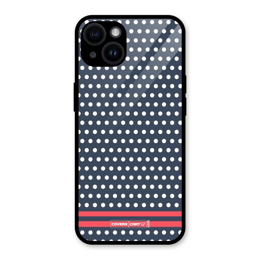 Classic Polka Dots Glass Back Case for iPhone 14