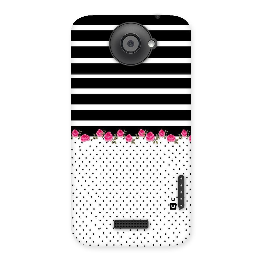 Classic Polka Stripes Back Case for HTC One X