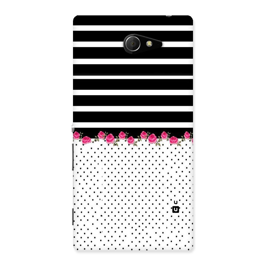 Classic Polka Stripes Back Case for Sony Xperia M2