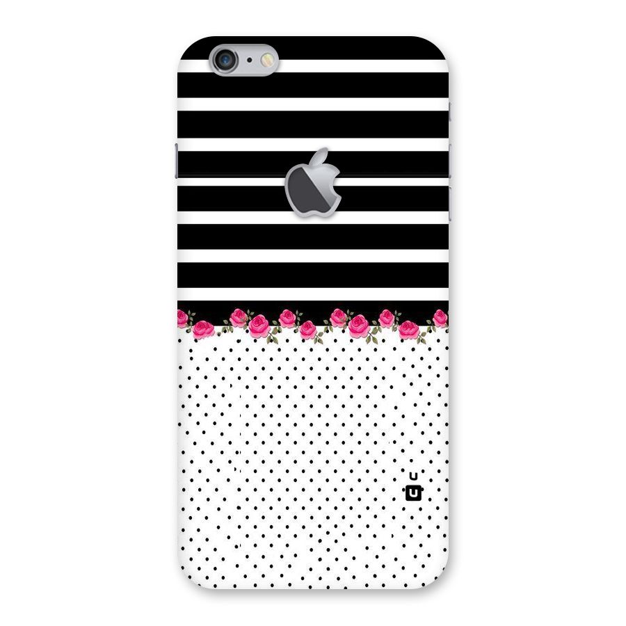 Classic Polka Stripes Back Case for iPhone 6 Plus 6S Plus Logo Cut