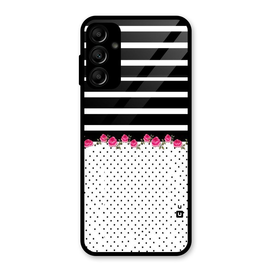 Classic Polka Stripes Glass Back Case for Galaxy A14 5G