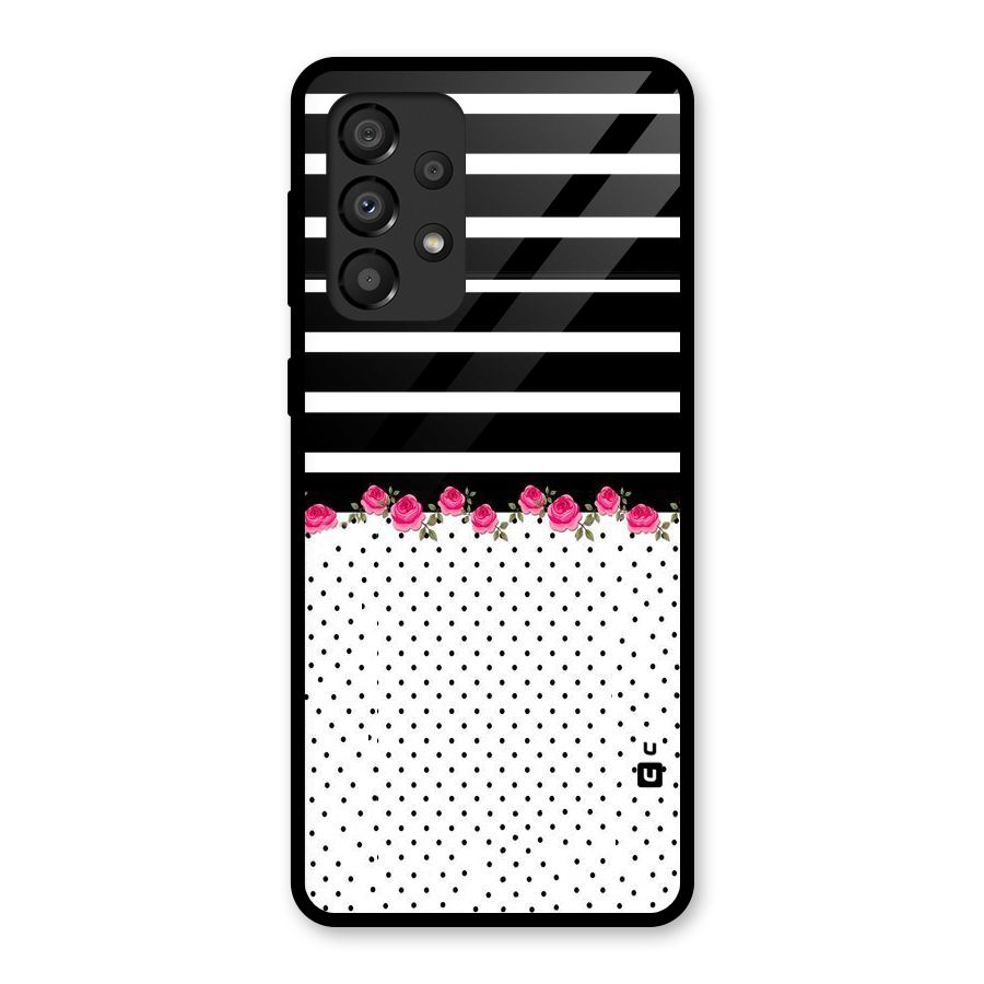 Classic Polka Stripes Glass Back Case for Galaxy A33 5G