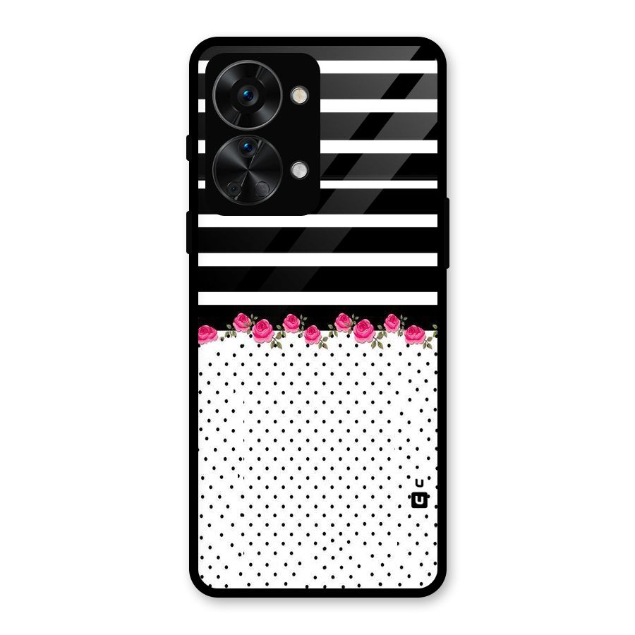 Classic Polka Stripes Glass Back Case for OnePlus Nord 2T