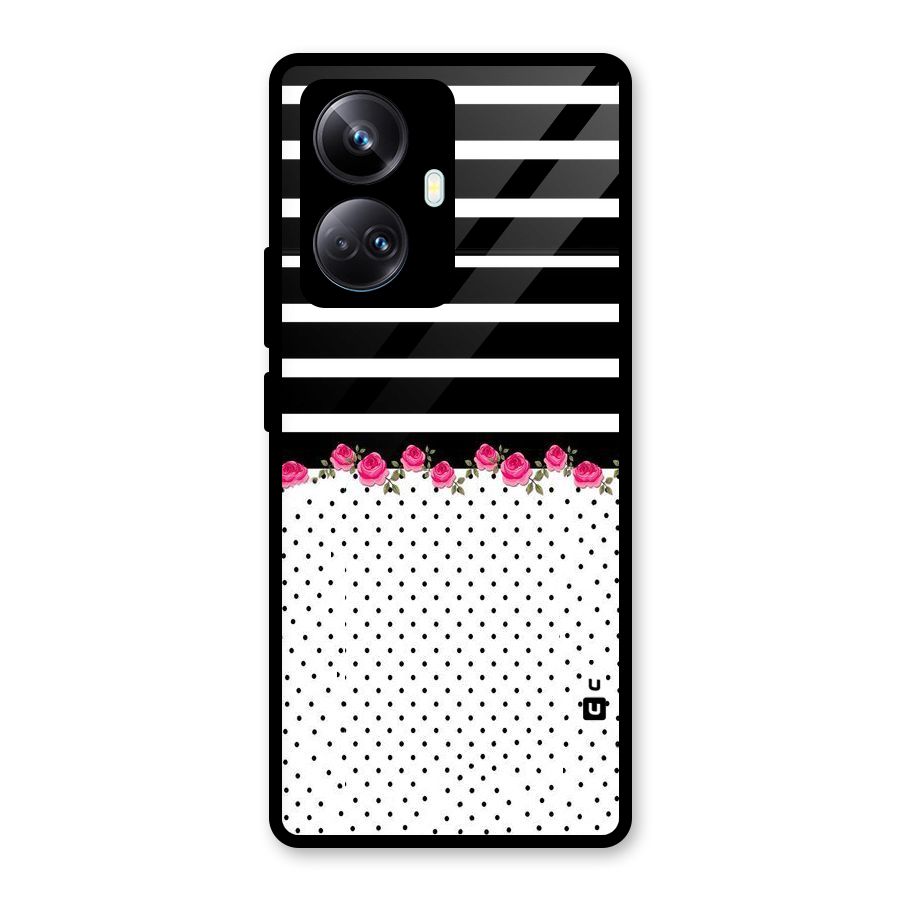 Classic Polka Stripes Glass Back Case for Realme 10 Pro Plus