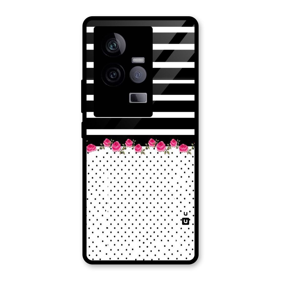 Classic Polka Stripes Glass Back Case for Vivo iQOO 11 5G