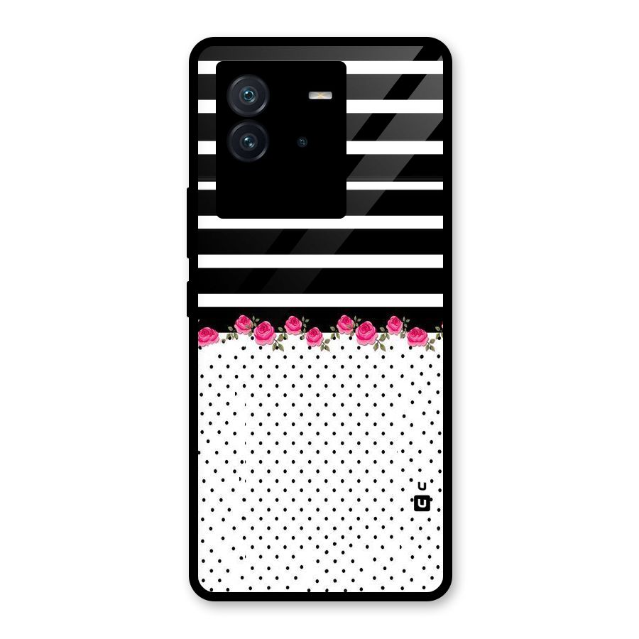 Classic Polka Stripes Glass Back Case for Vivo iQOO Neo 6 5G