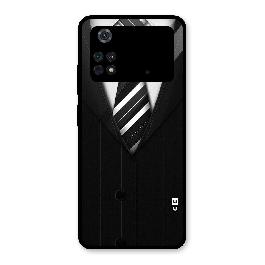 Classic Ready Suit Glass Back Case for Poco M4 Pro 4G