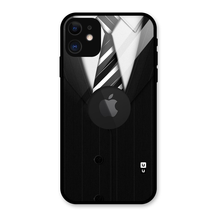Classic Ready Suit Glass Back Case for iPhone 11 Logo Cut