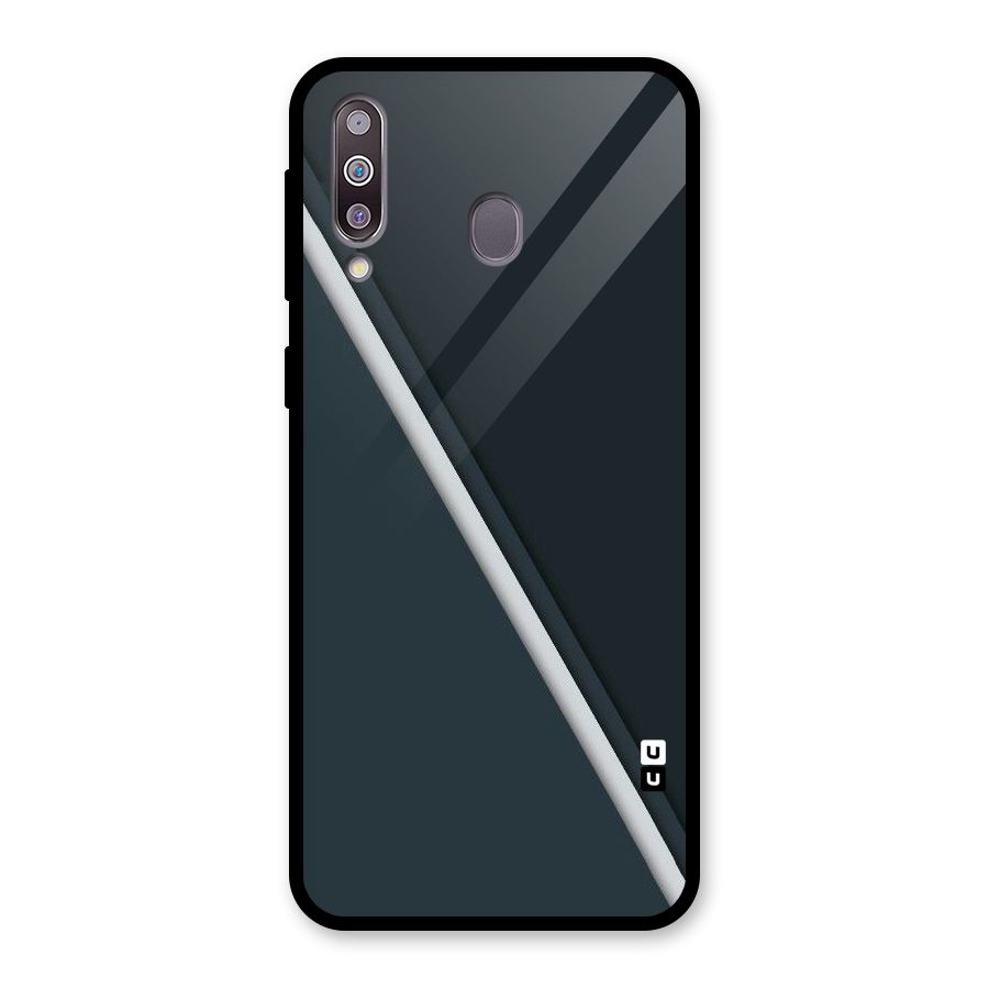 Classic Single Stripe Glass Back Case for Galaxy M30