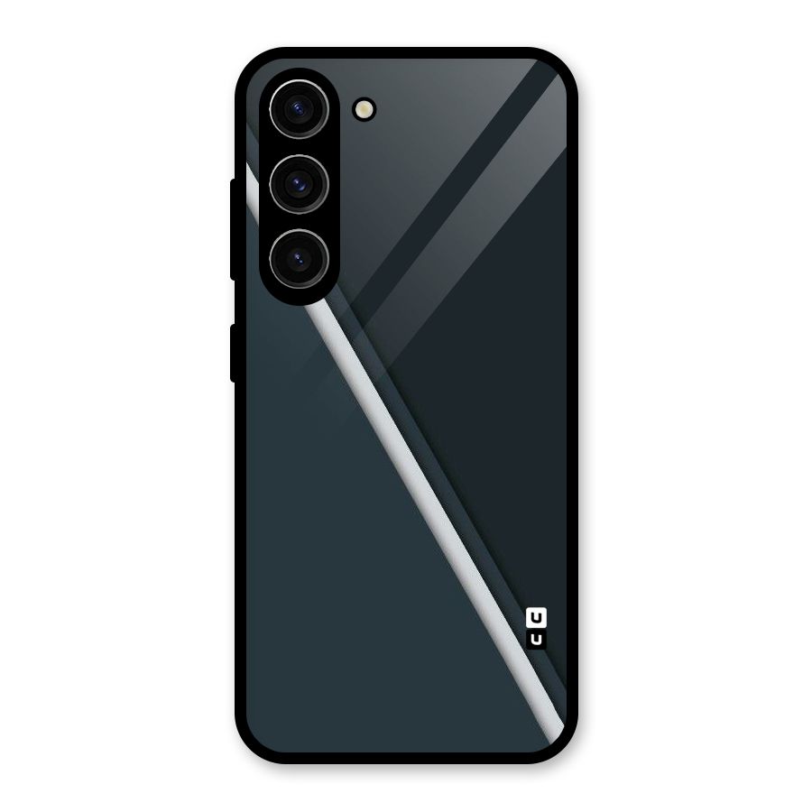 Classic Single Stripe Glass Back Case for Galaxy S23
