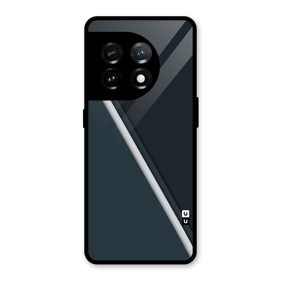 Classic Single Stripe Glass Back Case for OnePlus 11