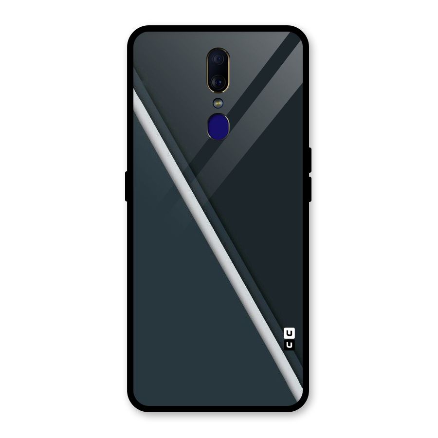 Classic Single Stripe Glass Back Case for Oppo F11