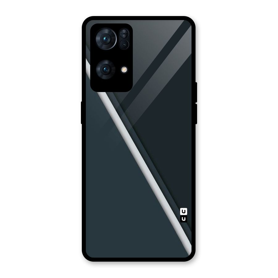 Classic Single Stripe Glass Back Case for Oppo Reno7 Pro 5G