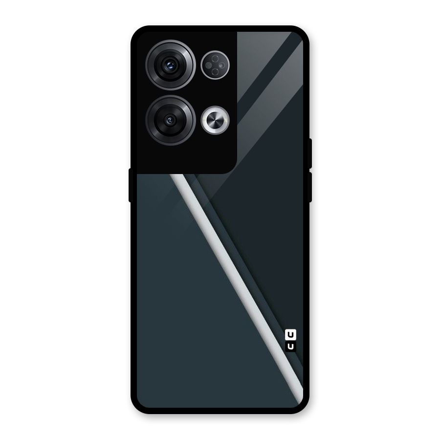 Classic Single Stripe Glass Back Case for Oppo Reno8 Pro 5G