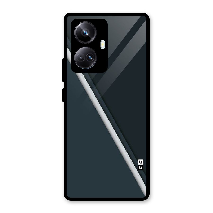 Classic Single Stripe Glass Back Case for Realme 10 Pro Plus