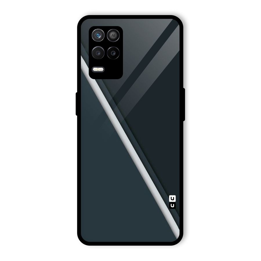 Classic Single Stripe Glass Back Case for Realme 8 5G