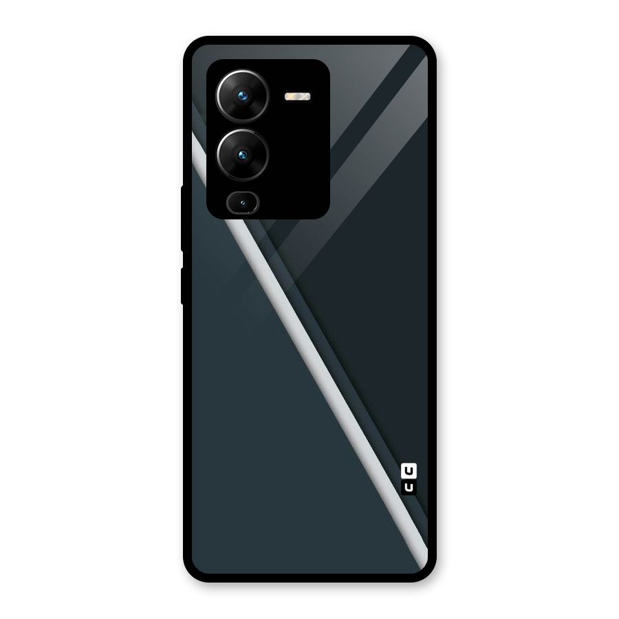 Classic Single Stripe Glass Back Case for Vivo V25 Pro