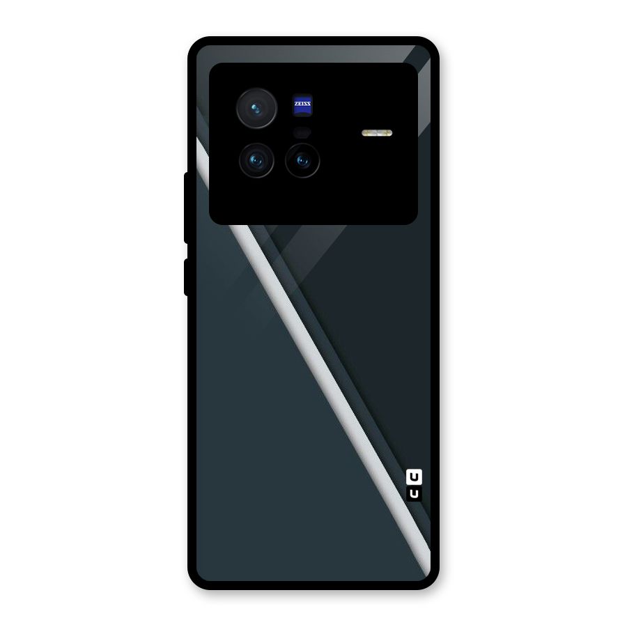Classic Single Stripe Glass Back Case for Vivo X80