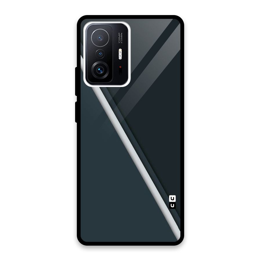 Classic Single Stripe Glass Back Case for Xiaomi 11T Pro