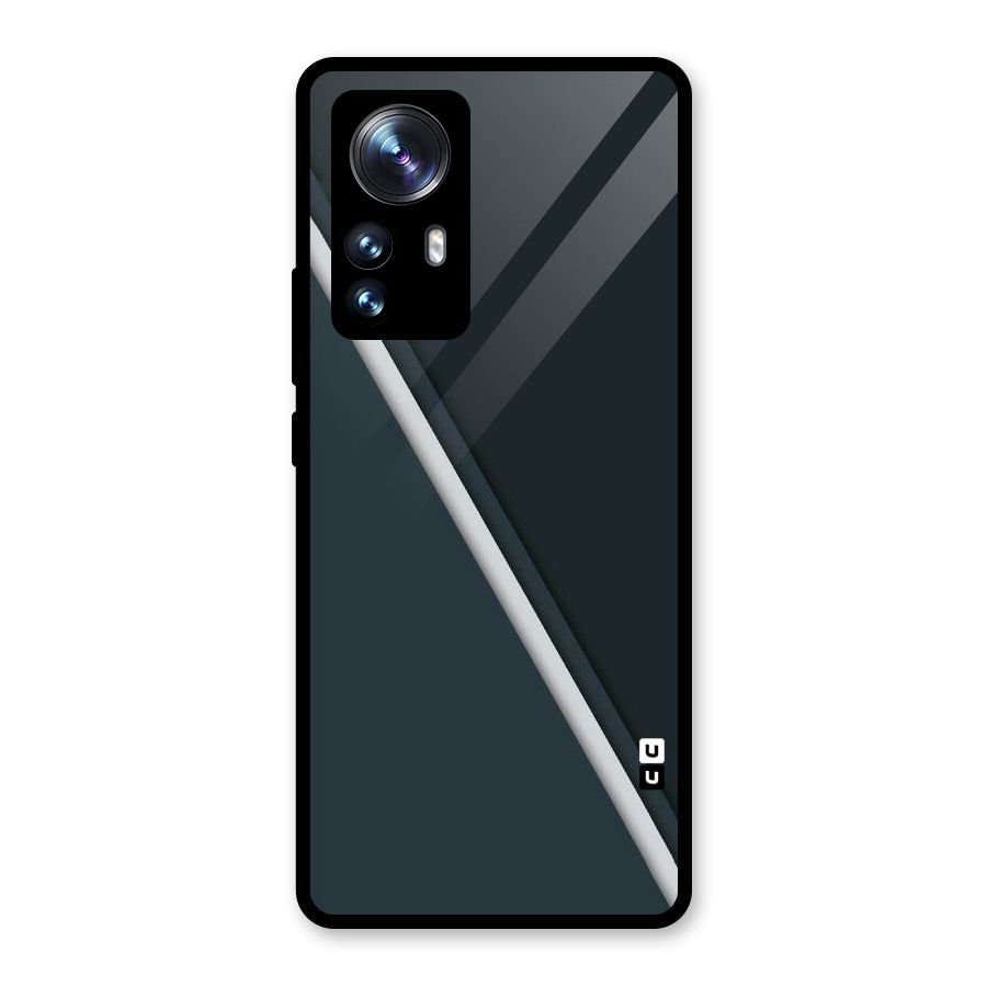Classic Single Stripe Glass Back Case for Xiaomi 12 Pro
