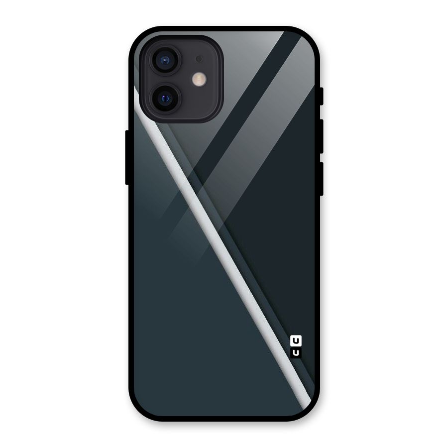 Classic Single Stripe Glass Back Case for iPhone 12