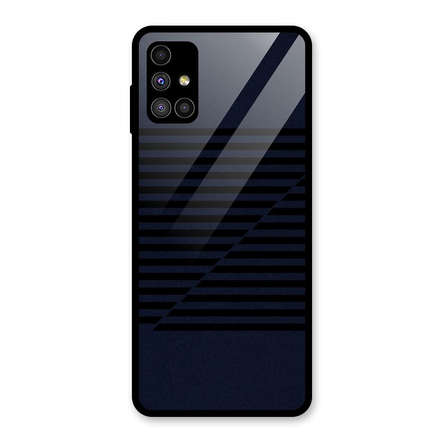 Classic Stripes Cut Glass Back Case for Galaxy M51