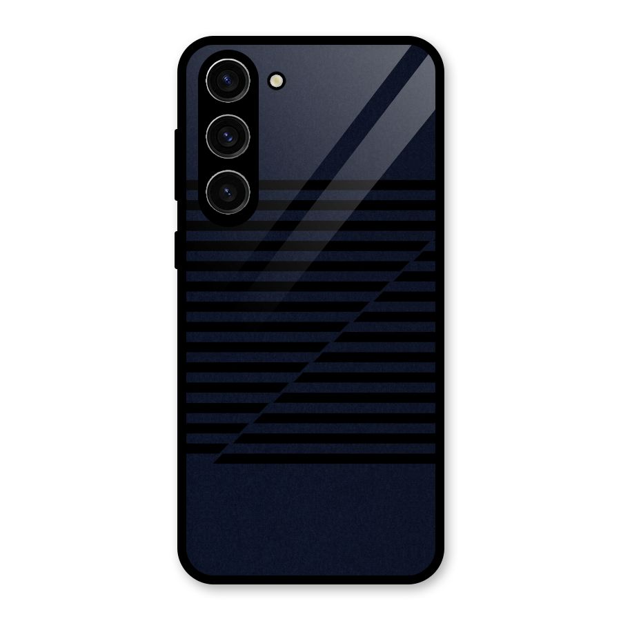 Classic Stripes Cut Glass Back Case for Galaxy S23 Plus