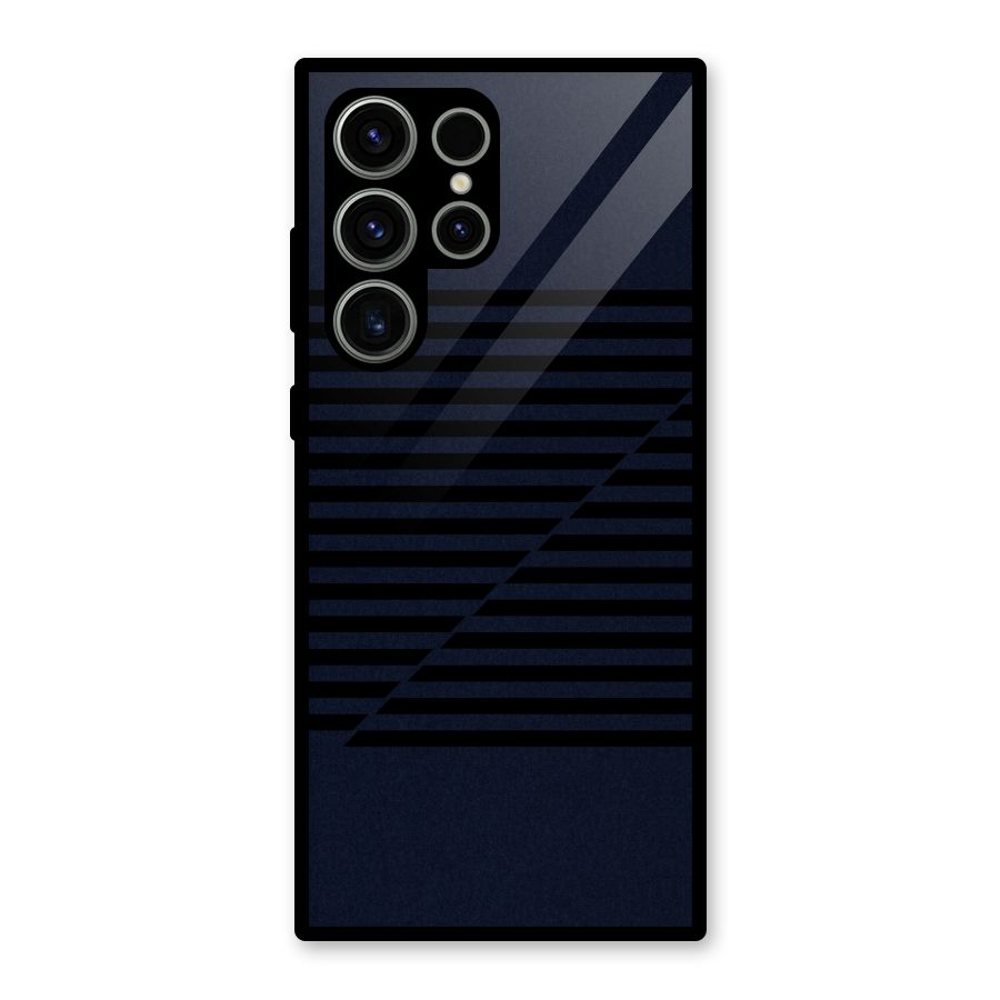 Classic Stripes Cut Glass Back Case for Galaxy S23 Ultra