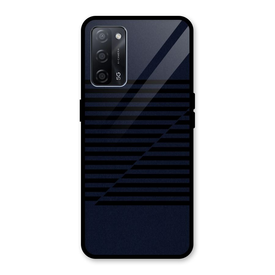 Classic Stripes Cut Glass Back Case for Oppo A53s 5G
