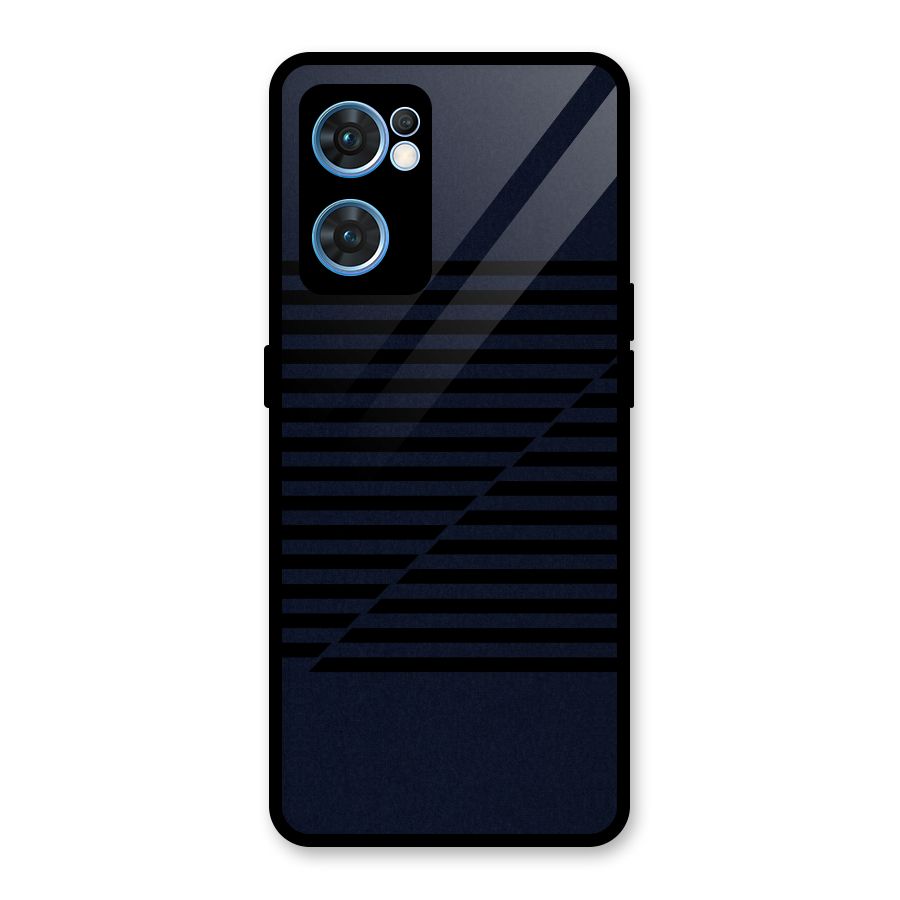 Classic Stripes Cut Glass Back Case for Oppo Reno7 5G