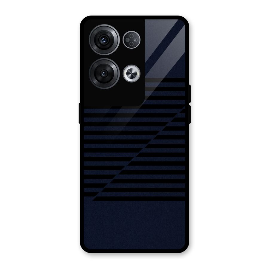 Classic Stripes Cut Glass Back Case for Oppo Reno8 Pro 5G