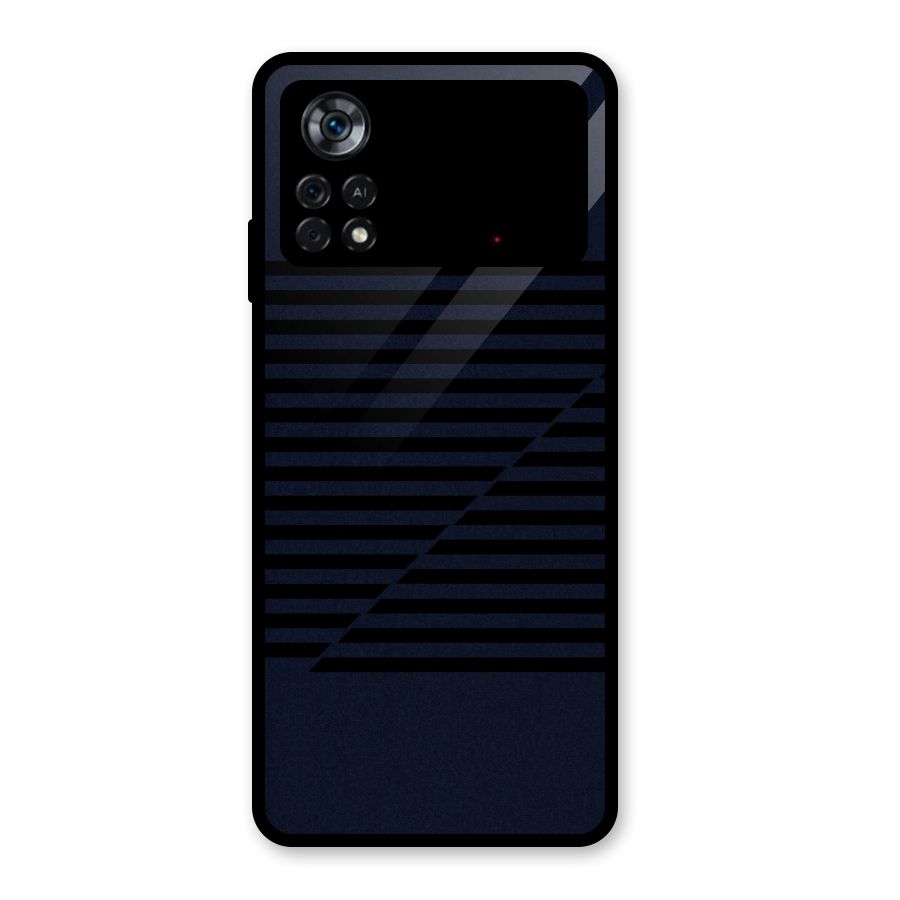 Classic Stripes Cut Glass Back Case for Poco X4 Pro 5G