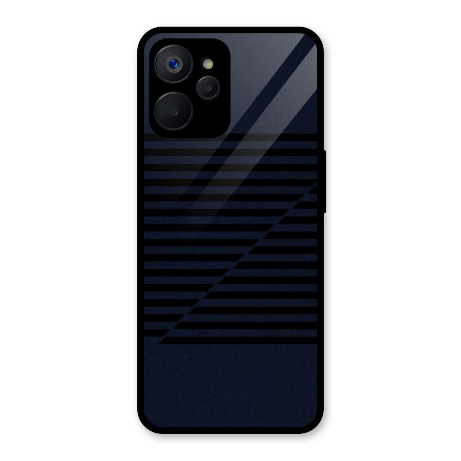 Classic Stripes Cut Glass Back Case for Realme 9i 5G
