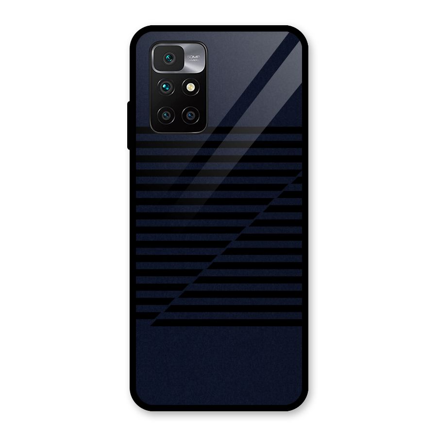 Classic Stripes Cut Glass Back Case for Redmi 10 Prime