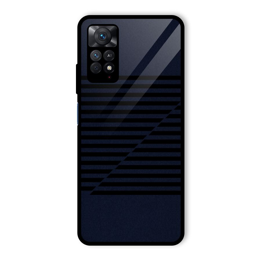Classic Stripes Cut Glass Back Case for Redmi Note 11 Pro