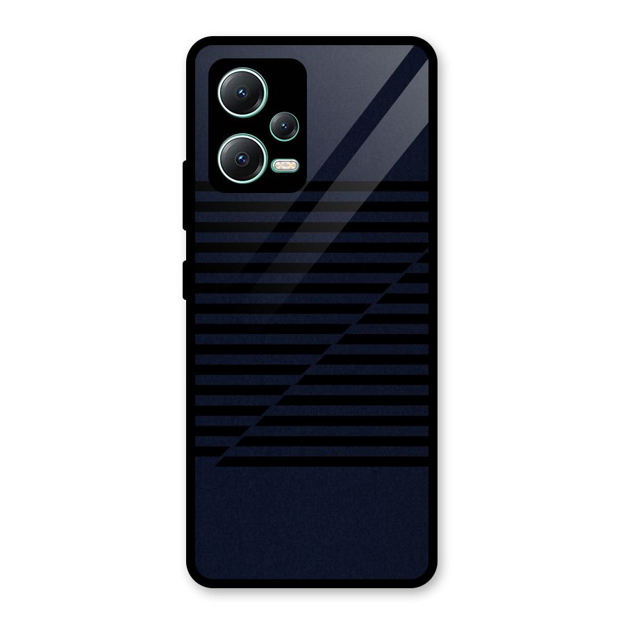Classic Stripes Cut Glass Back Case for Redmi Note 12 5G